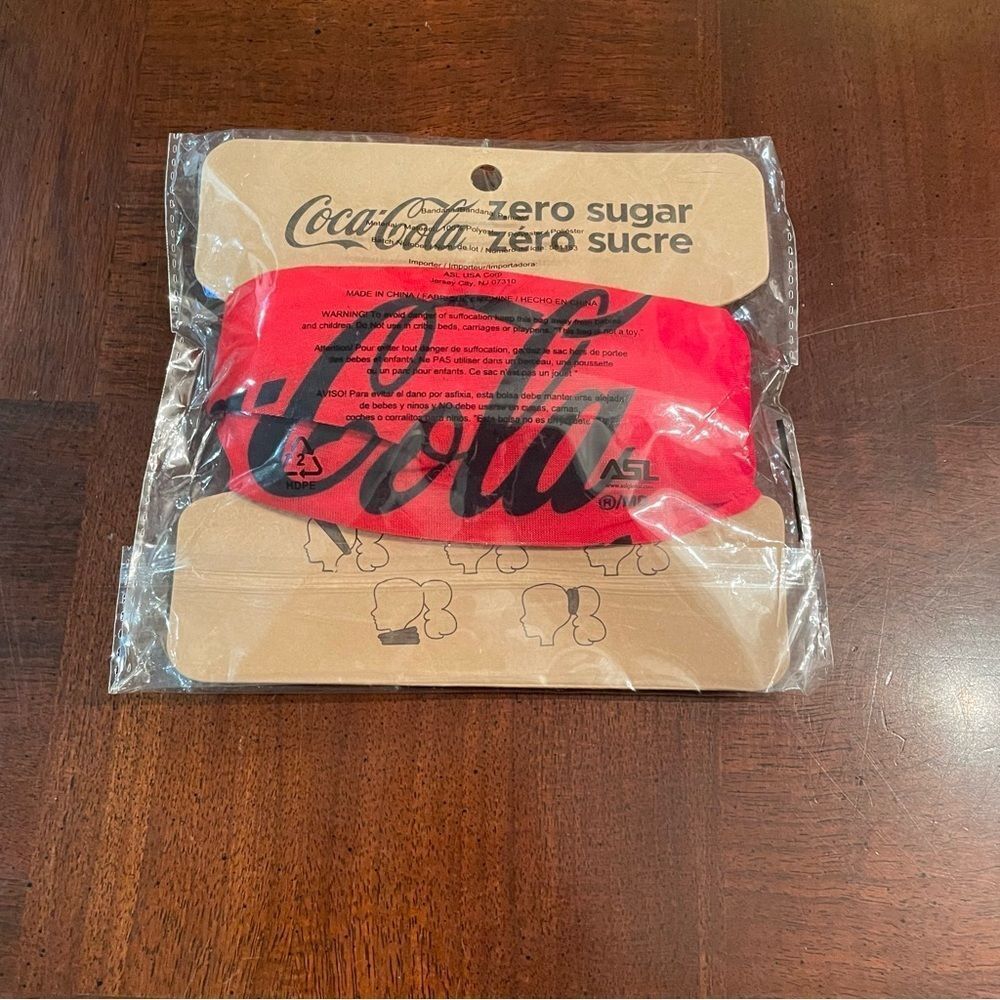 Coca Cola Red Buff Bandana Head Wrap Scarf New Coke